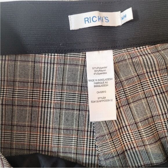 Ricki's Women's Plaid Ankle Pants - Gray and Red - Picture 4 of 5